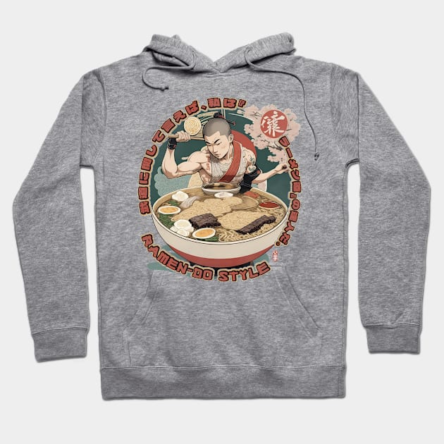 Martial Arts Ramen Noodles Fusion Shaolin Monk Hoodie by 8 Fists of Tees